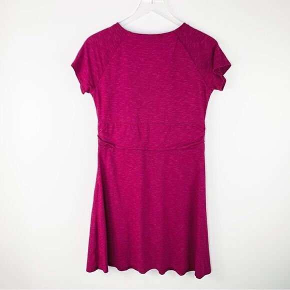 Horny Toad Organic Cotton‎ Magenta Pink Cross-over Dress M - Picture 3 of 11